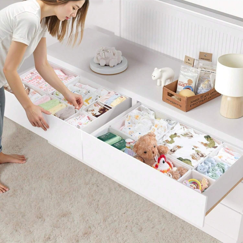 Baby Products Storage Box - 6/12pc Non-woven Baby Items Storage Box