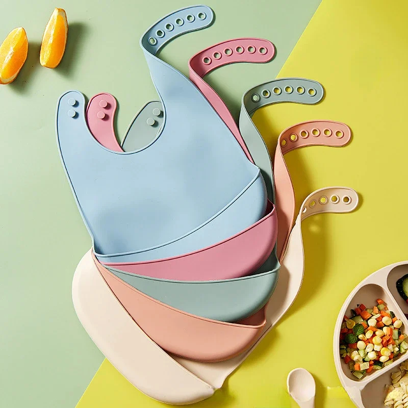 1-3pcs Baby Bib Adjustable Wat - đánh giá và giá Silicone Baby Bibs