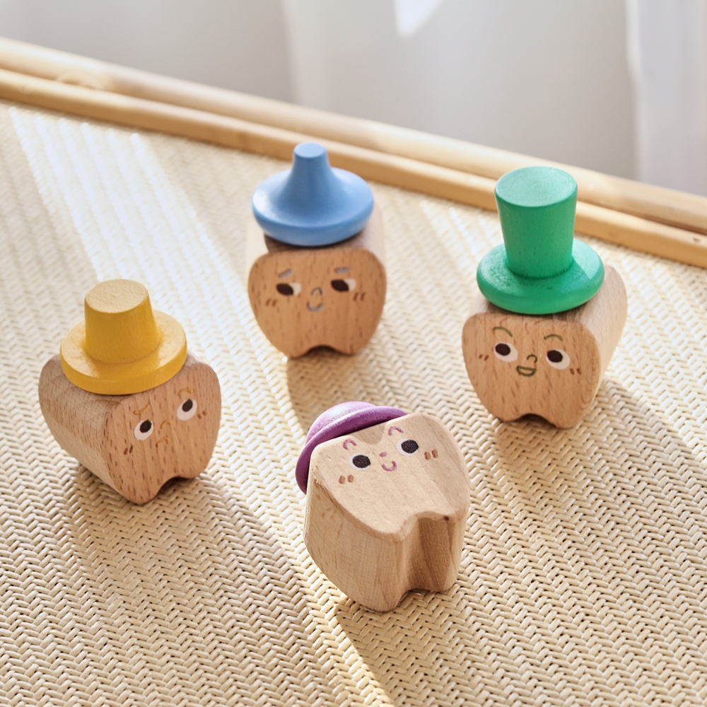 4pc Set Baby Tooth Wooden Box  - đánh giá và giá Baby Products Storage Box
