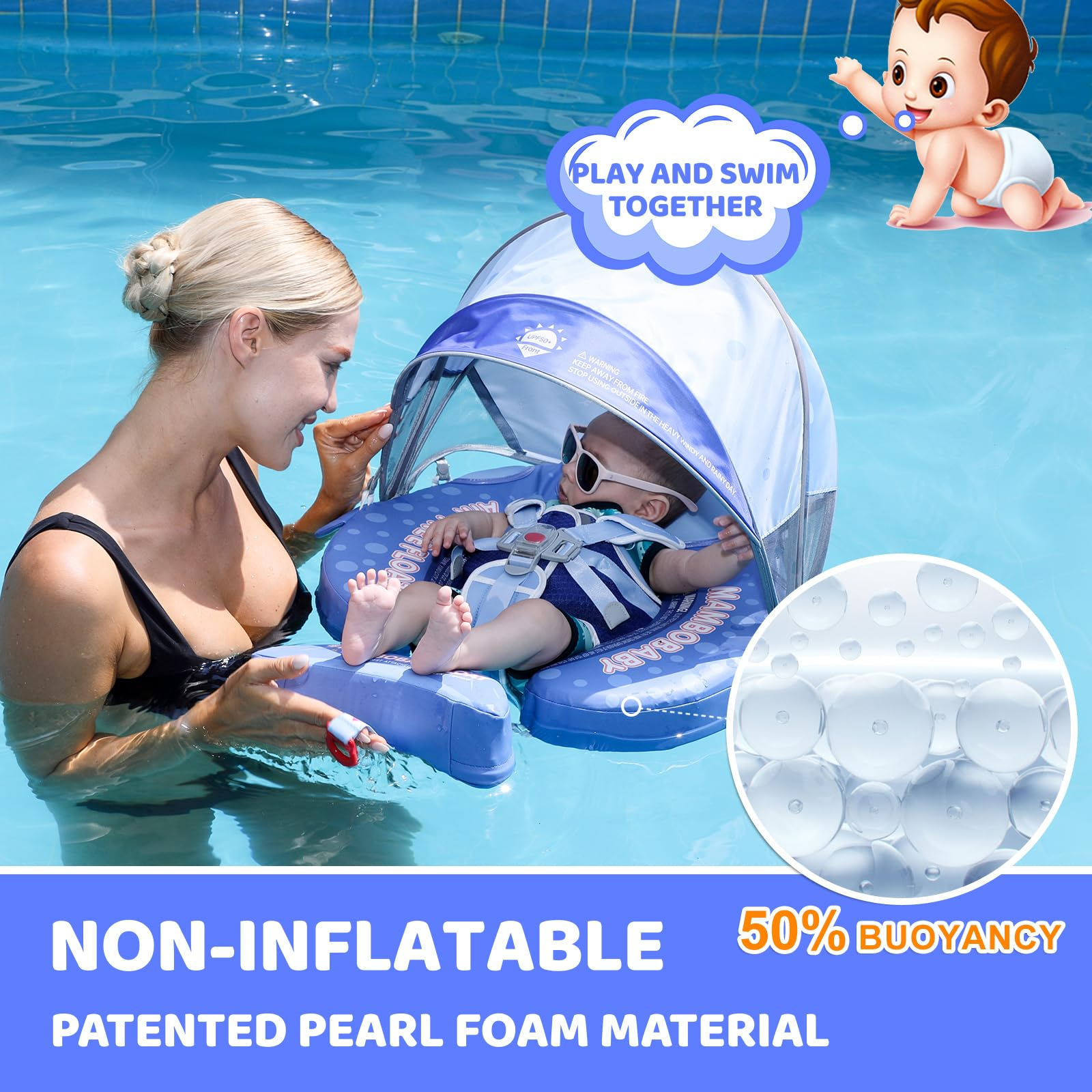 Mambobaby Float Swimming Train - đánh giá và giá Baby Swimming Floater