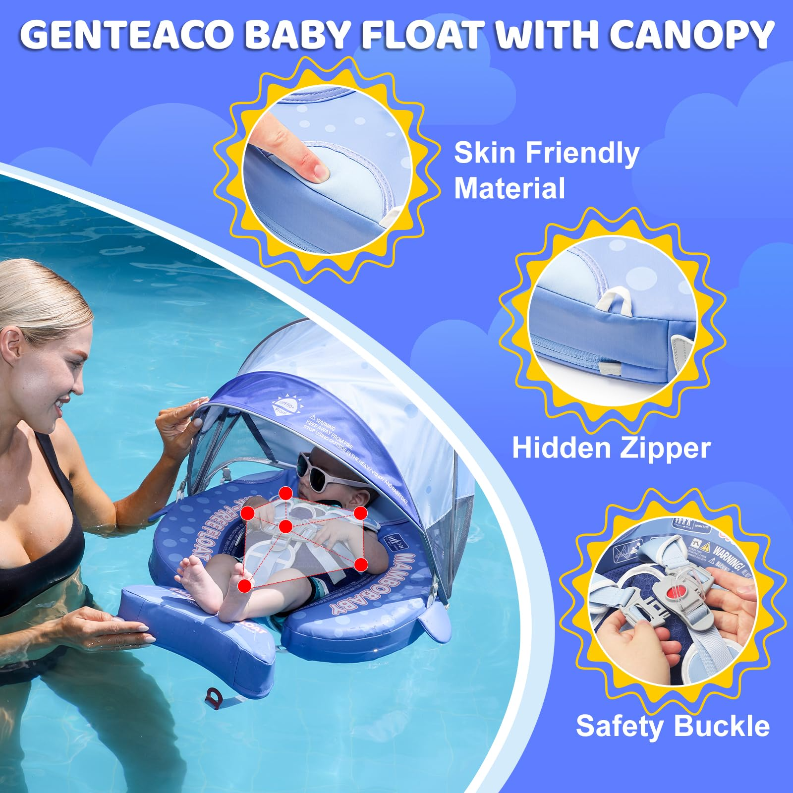 Mambobaby Float Swimming Train - đánh giá và giá Baby Swimming Floater