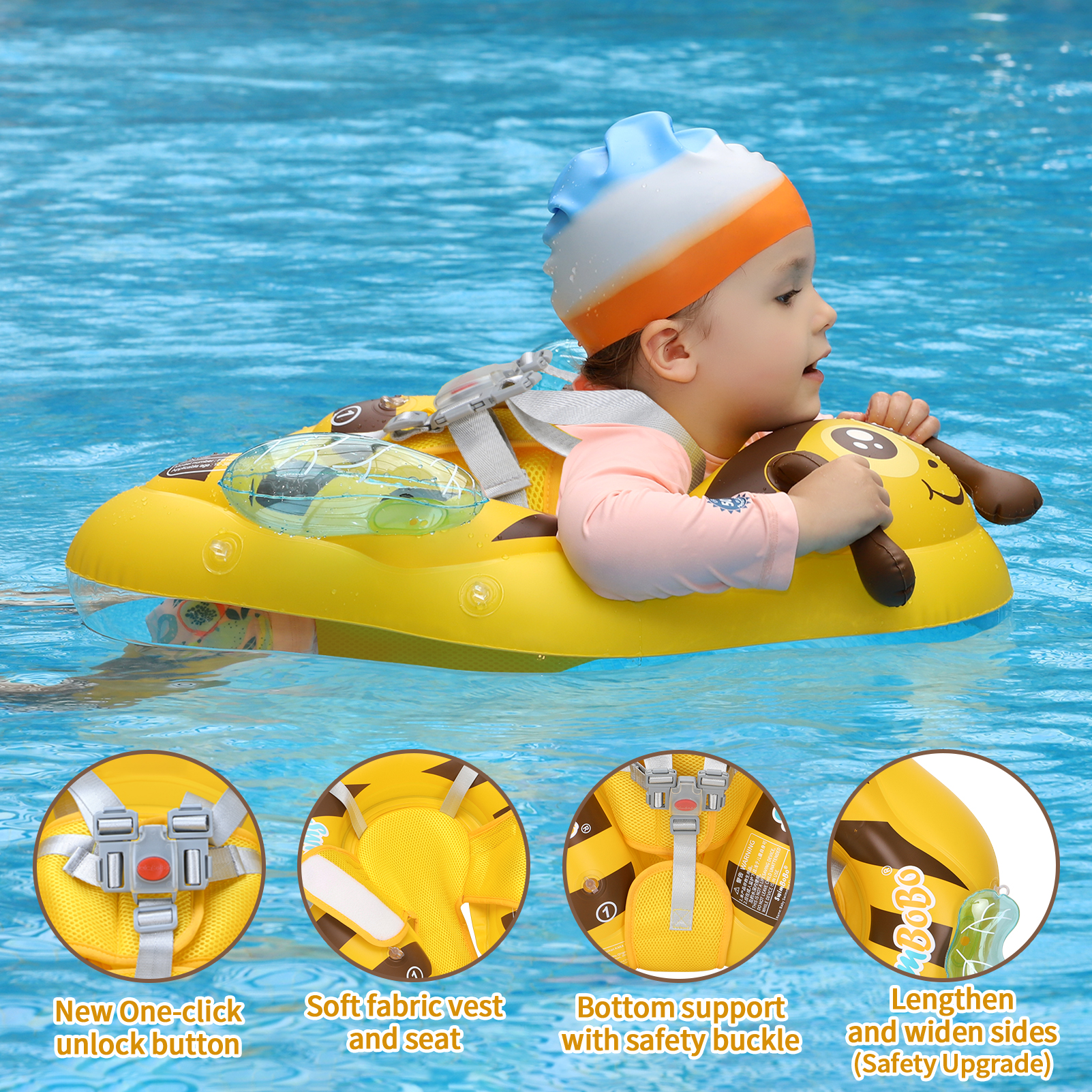 Swimbobo Yellow Kids Inflatabl - đánh giá và giá Baby Swimming Floater