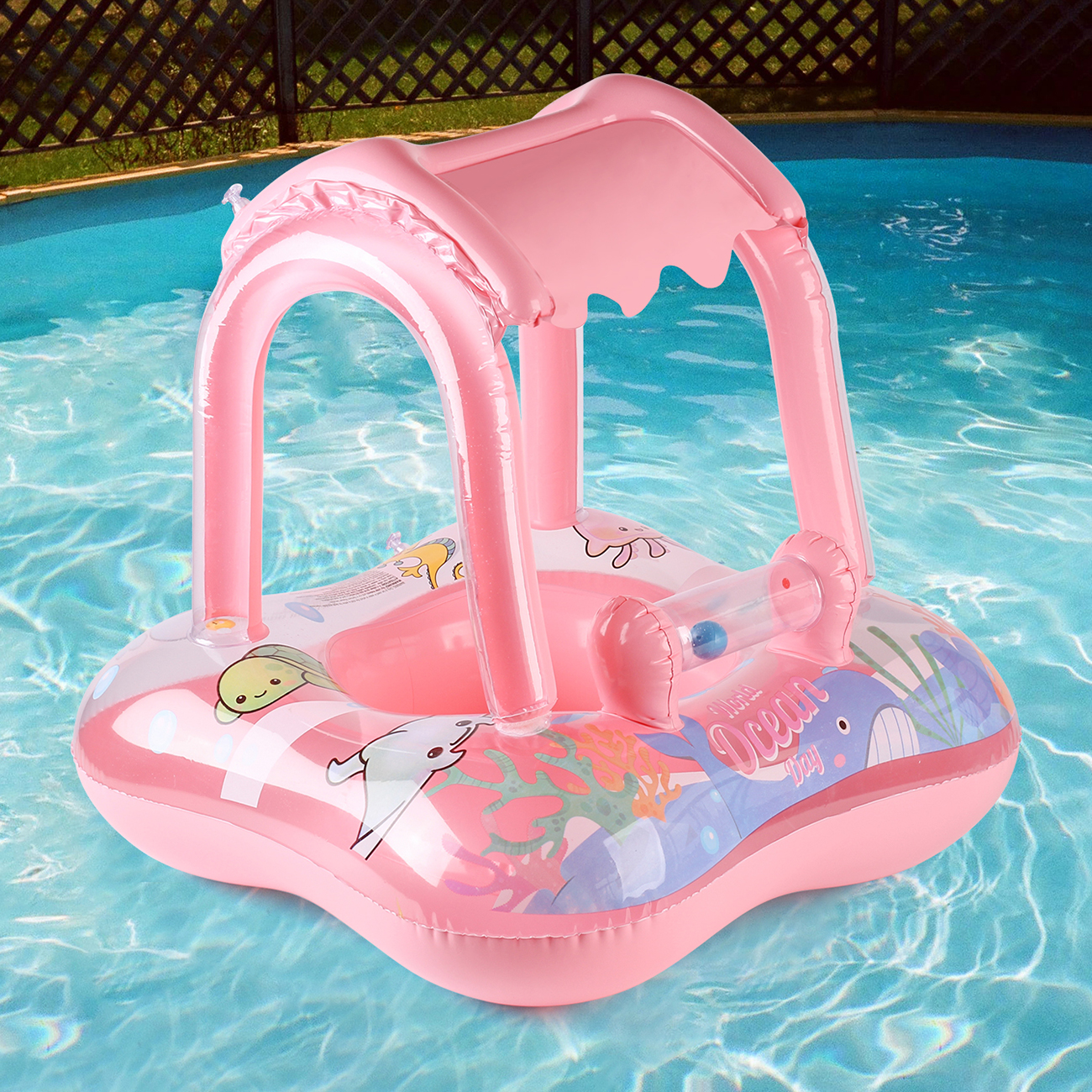 1pc Pool floats with canopy fo - đánh giá và giá Baby Swimming Floater