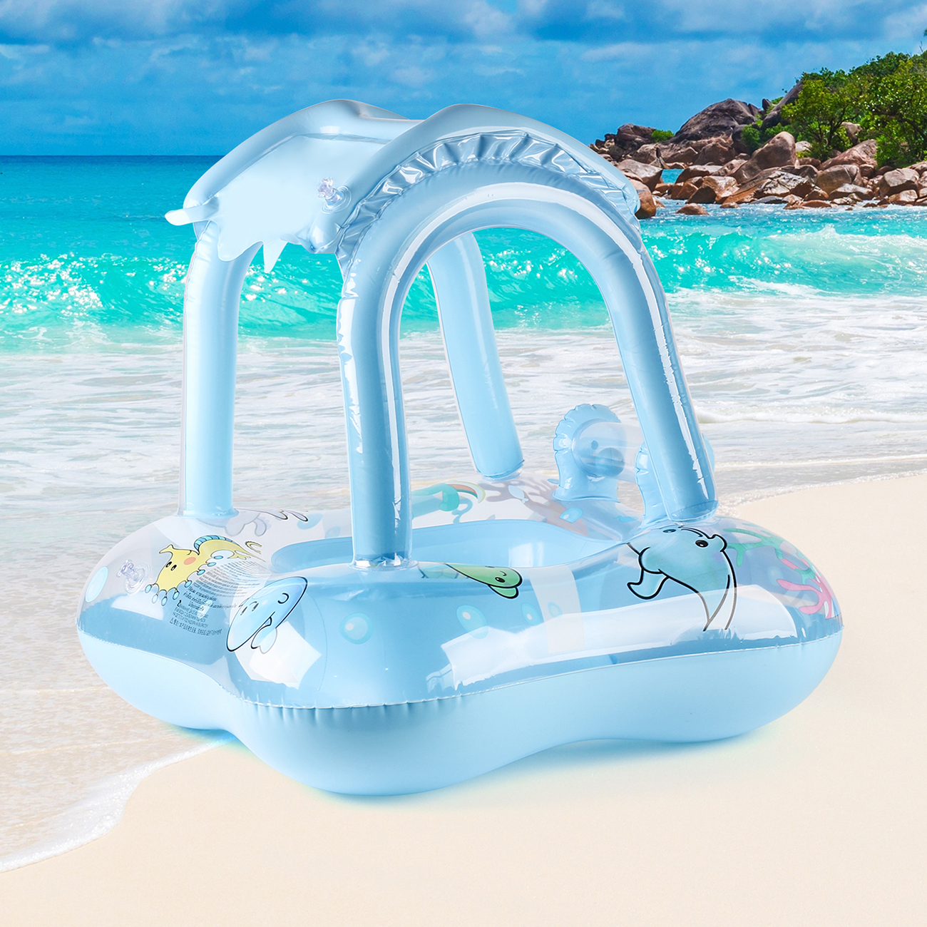 1pc Pool floats with canopy fo - đánh giá và giá Baby Swimming Floater