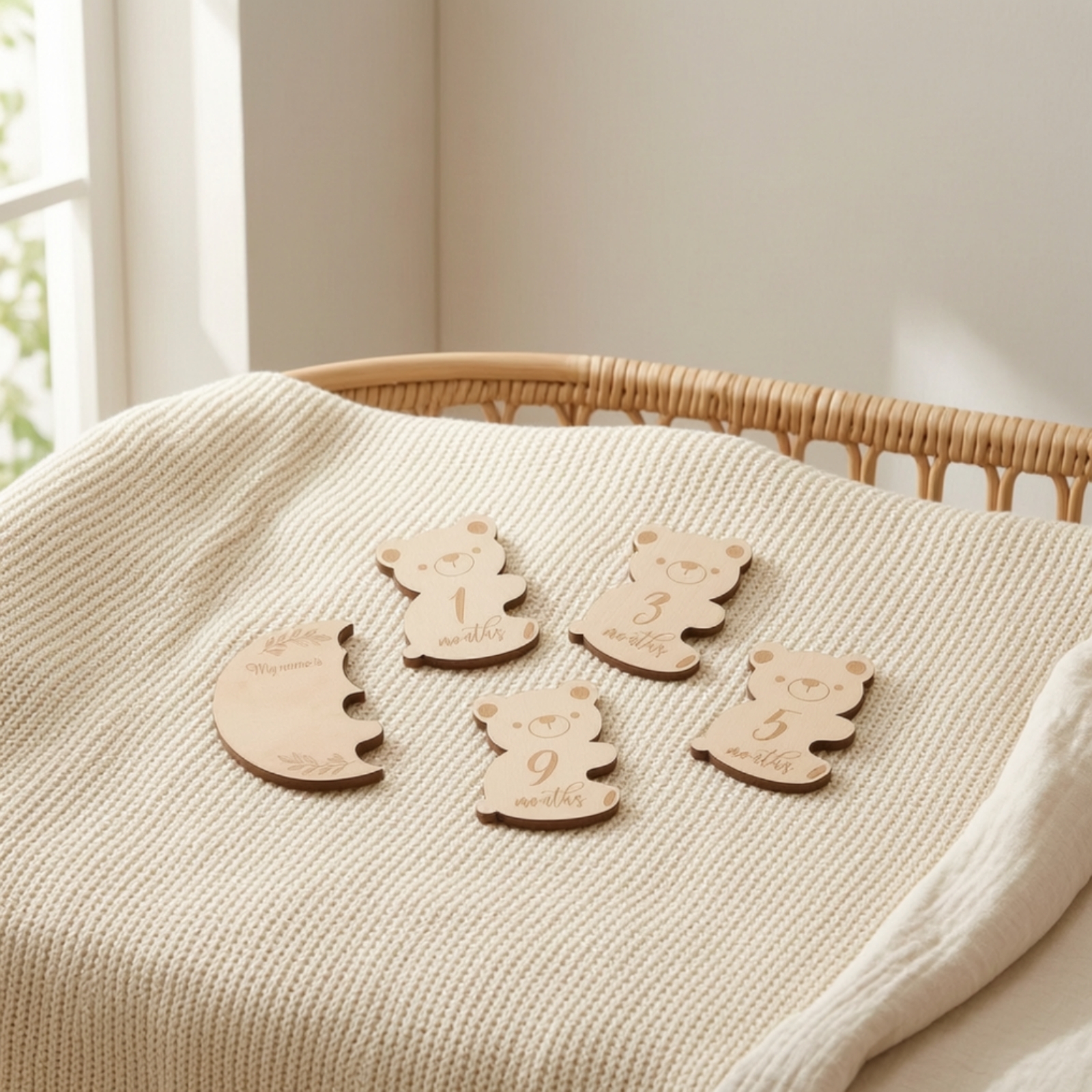 8 Pieces Milestone Plaques Bea - đánh giá và giá Baby Products Newborn