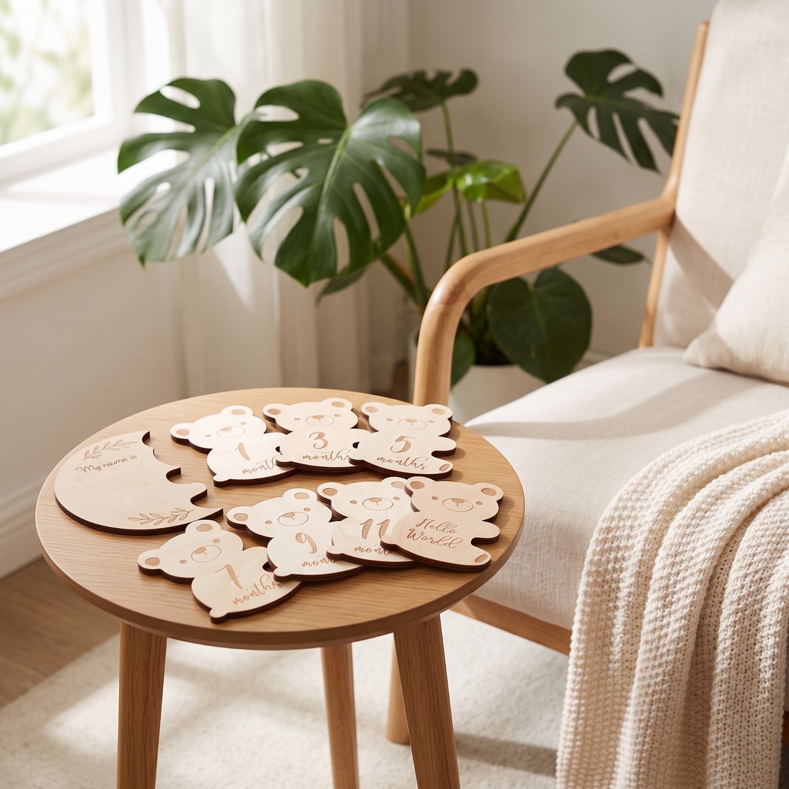 8 Pieces Milestone Plaques Bea - đánh giá và giá Baby Products Newborn