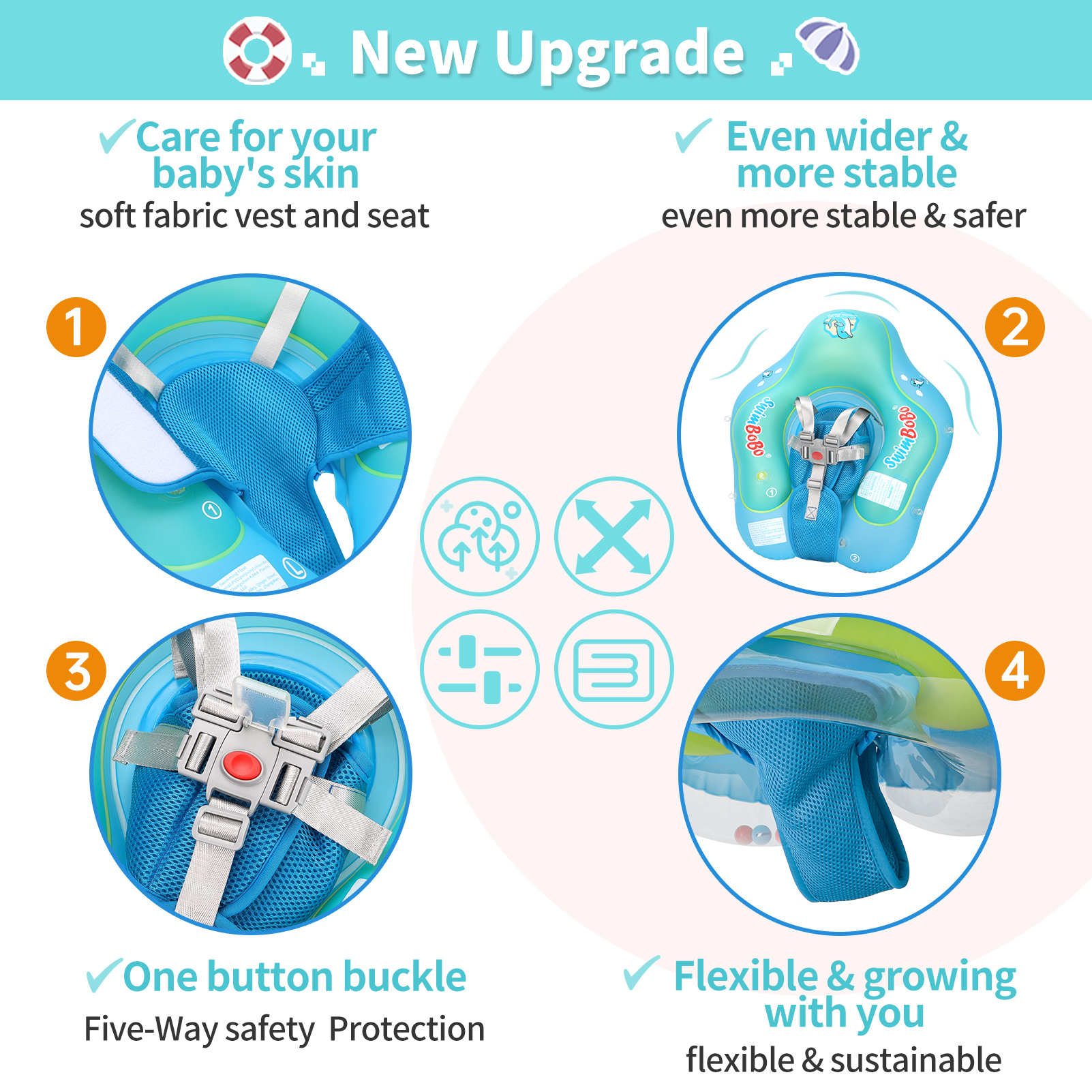 Swimbobo New Upgrade Baby Swim - đánh giá và giá Baby Swimming Floater
