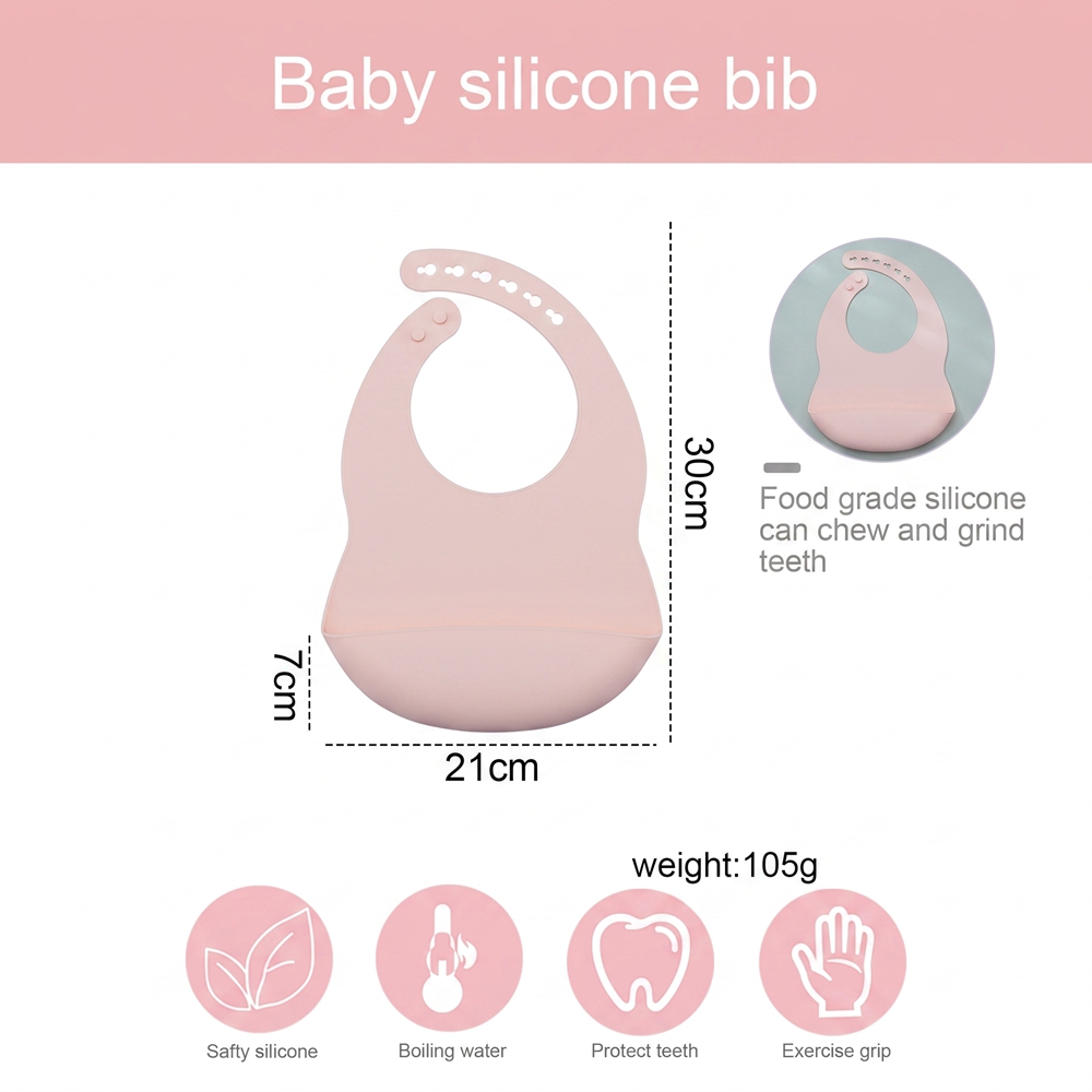1pc Adjustable Baby Silicone B - đánh giá và giá Silicone Baby Bibs