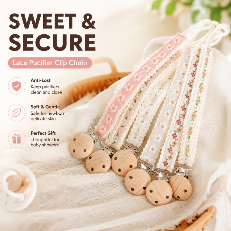 Lace Pacifier Clip Chain for N - đánh giá và giá Baby Products Gift